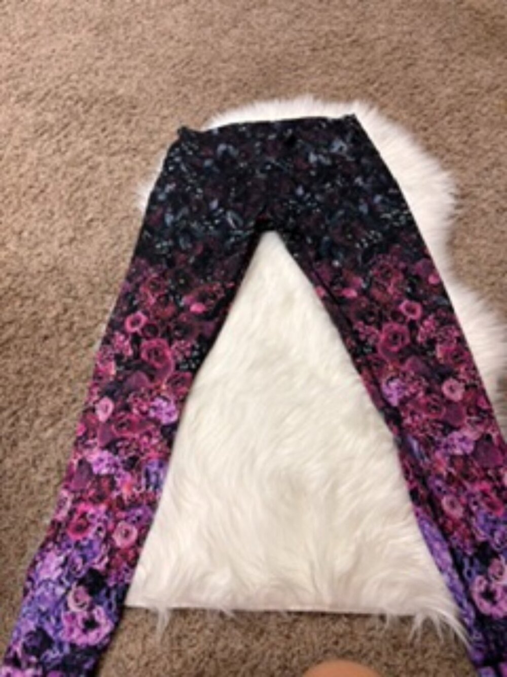 Dark Floral Print Leggings